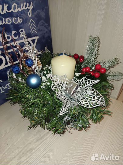 Новогодний подсвечник, новогодний декор