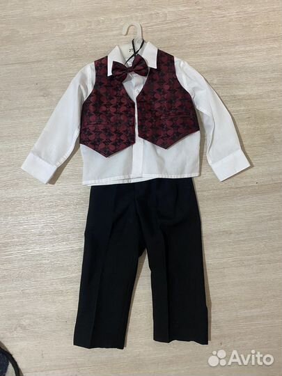 Детский праздничный костюм брюки, рубашка, жилет