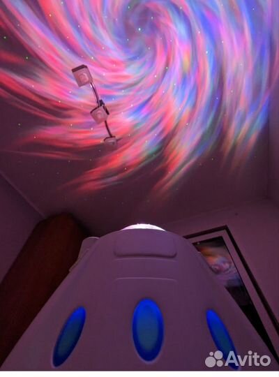 Ночник проектор звездного неба Bluetooth колонка