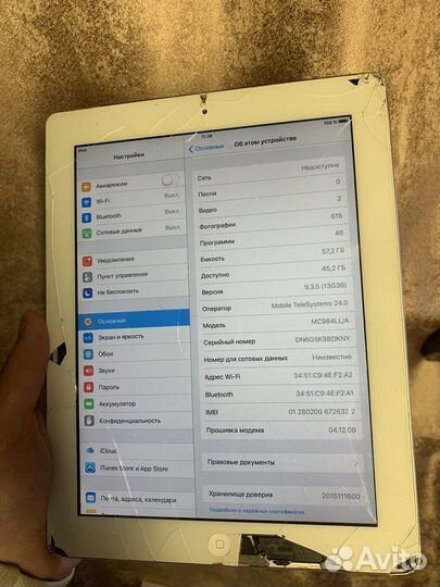 iPad 2 64gb 3G на запчасти