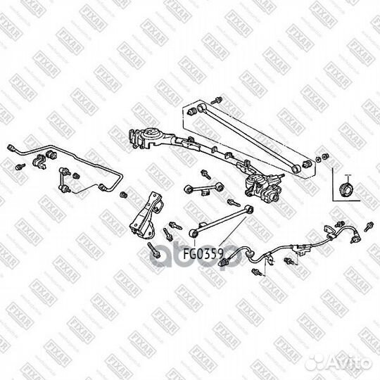 Сайлентблок заднего рычага FG0359 fixar