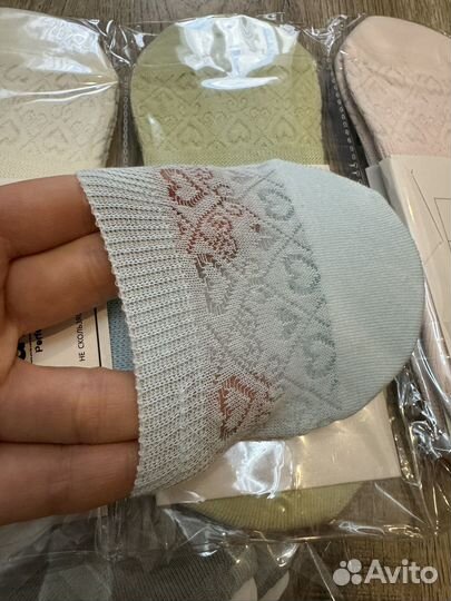 Носки короткие и следки в сетку женские