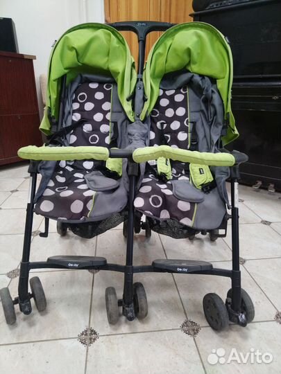 Прогулочная коляска для двойни бу