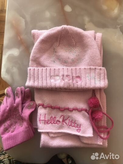 Комплект шапка, шарф перчатки