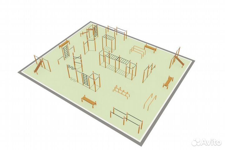 Парковая площадка для Воркаут и WRK Pioner A16460