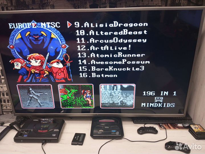 Картридж sega 196 в 1 разные игры Mindkids