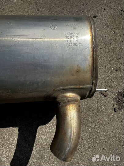 Банка глушителя bmw 320i f30 2016г