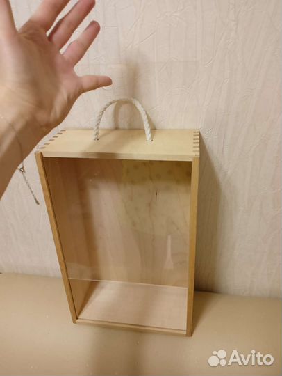 Деревянная коробка для бутылок