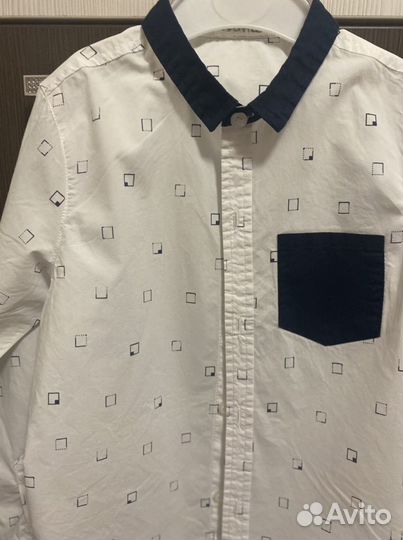 Рубашка белая р 116-122