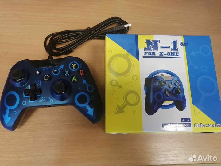 Геймпад проводной для PS3/X-Box One/PC N-1, синий