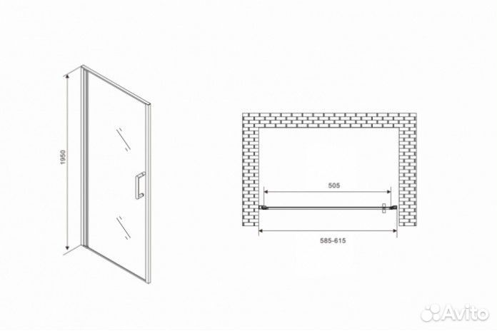 Душевая дверь Abber Sonnenstrand AG04060 60 см