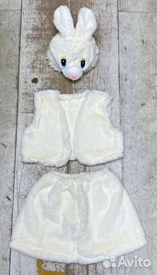 Новогодний костюм зайка серый и белый