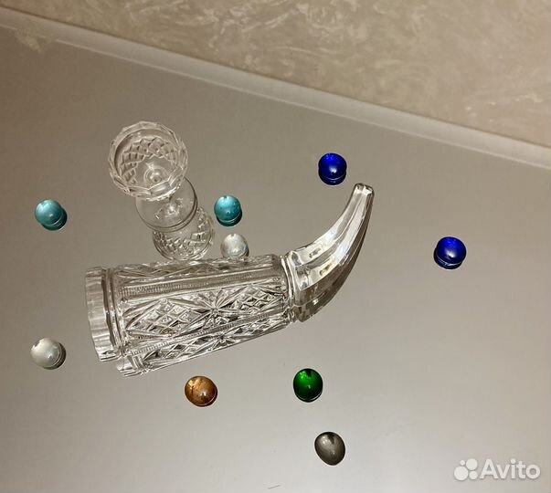 Фужер -рог хрустальный