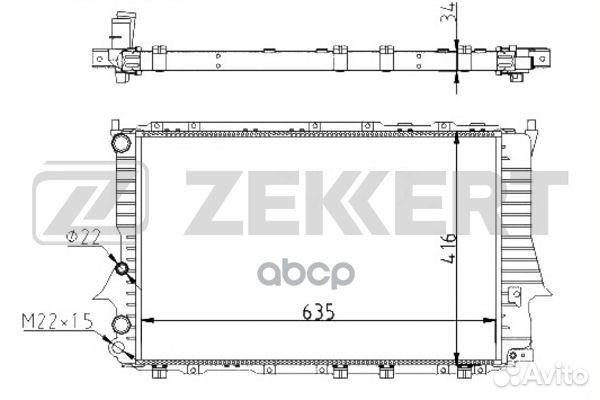 Радиатор охл. дв. Audi 100 90- A6 94- mk-1023
