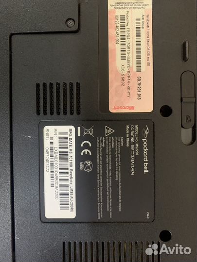 Разбор packard Bell enlm88au