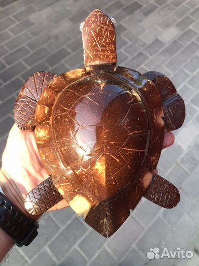 Деревянная декоративная черепаха