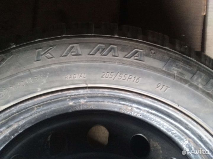 Зимние колеса в сборе 205 55 16 Кама 519