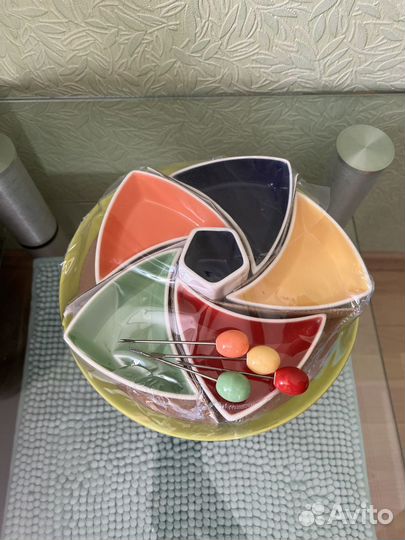 Новая Менажница с керамической подставкой