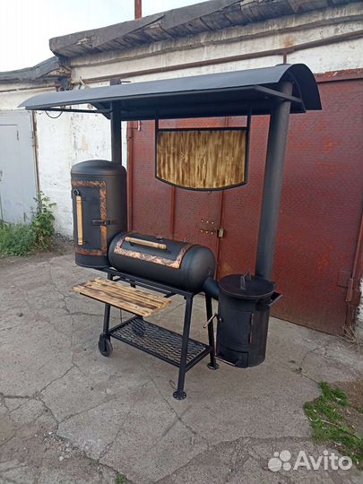 Мангал Смокер. Коптильня. 5 в 1