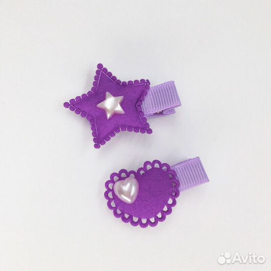 Заколки для волoс 8шт набор детские Star Love