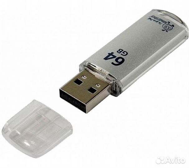 Флеш-накопитель Smartbuy V-Cut USB 3.0 64GB, сереб