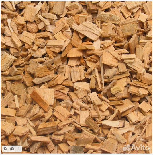 Щепа для декора сада, некрашеная 2-4см