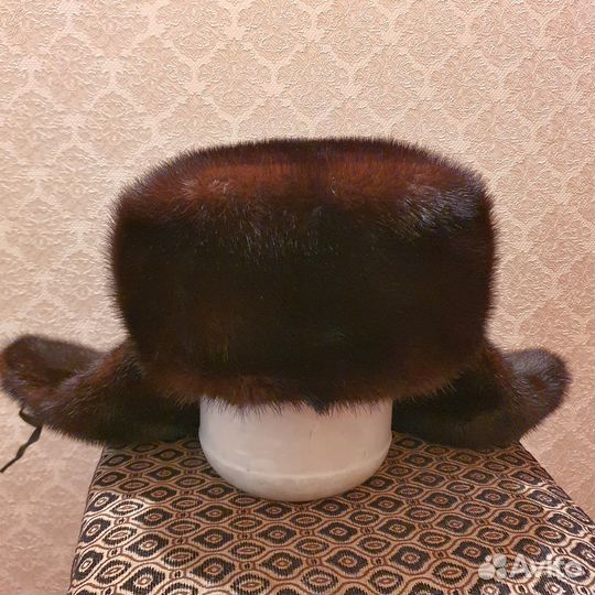 Шапка-ушанка норковая мужская