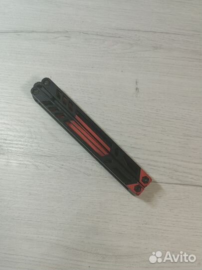 Деревянный нож бабочка Black Widow Vozwooden