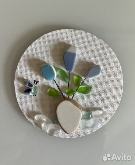 Картины из морской керамики и стекла