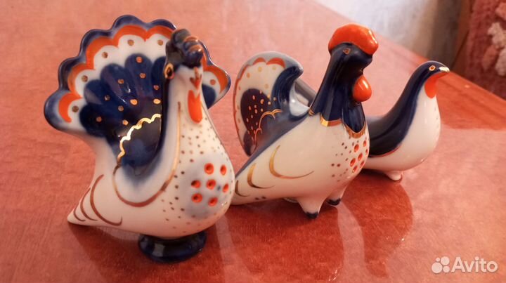 Солонки, перечницы Птички лфз. Винтаж. СССР