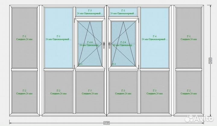 Балкон П-образный пвх