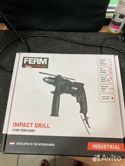 Ударная дрель ferm PDM1049P