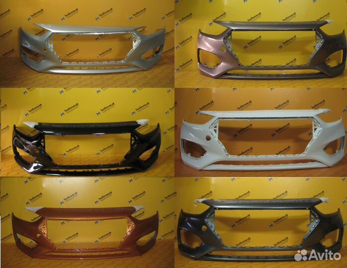 Бампер в цвет (Любой) Hyundai Solaris 2017