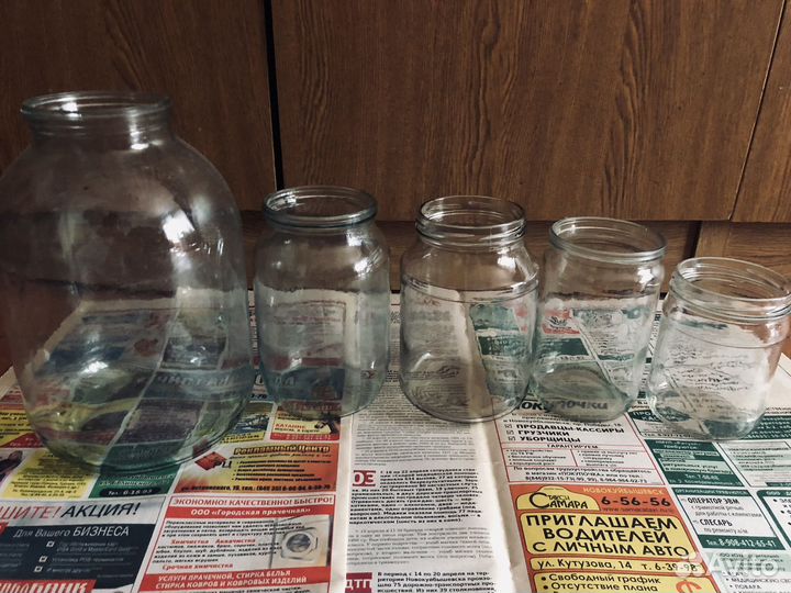 Банки стеклянные разной ёмкости