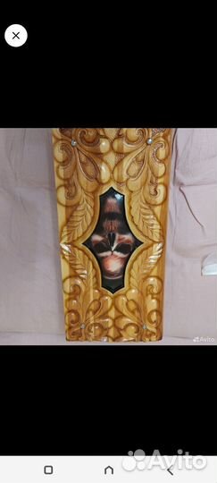 Нарды ручной работы со стеклом