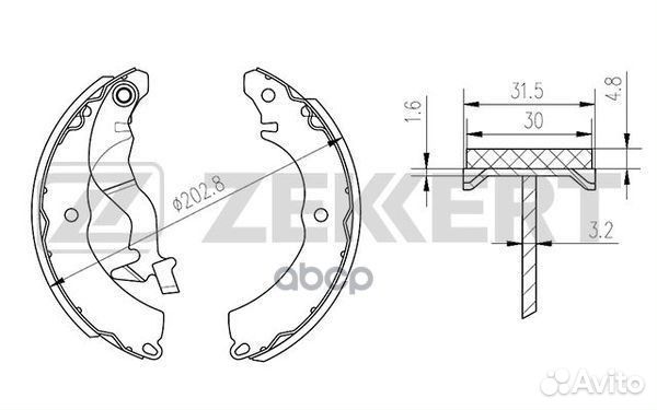 Колодки торм. бараб. задн. Honda Legend III 04