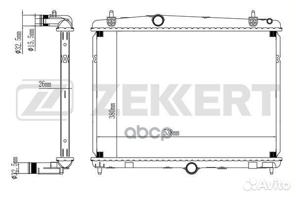 Радиатор охлаждения двигателя Citroen C5 III 09