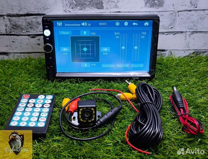 Магнитола 2 дин+камера