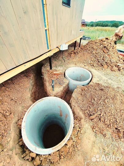 Колодец питьевой. Септик из колец под ключ