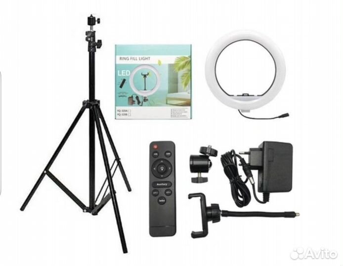 Кольцевая лампа 32см на штативе