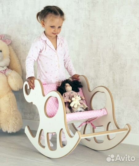 Кресло качалка детское мягкое