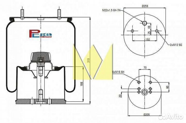 Пневморессора BPW