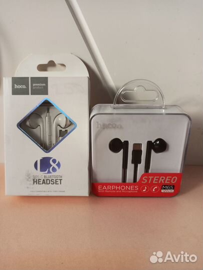 Наушники-гарнитура Hoco L8 и M65.с Type-C