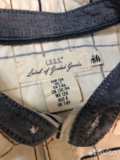 Рубашка H&m 128 см