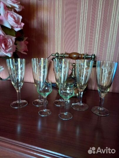 Фужеры цветное стекло СССР