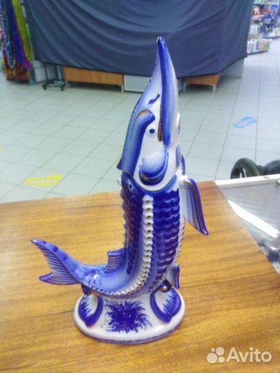 Штоф осетр гжель