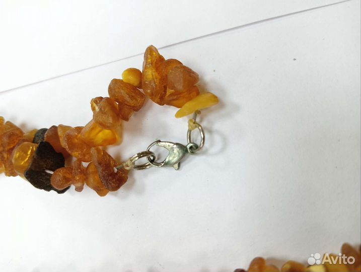 Бусы необработанный янтарь СССР