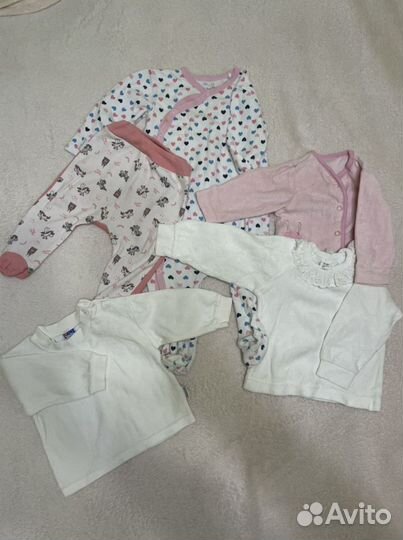 Вещи на девочку 0-12 месяцев пакетом