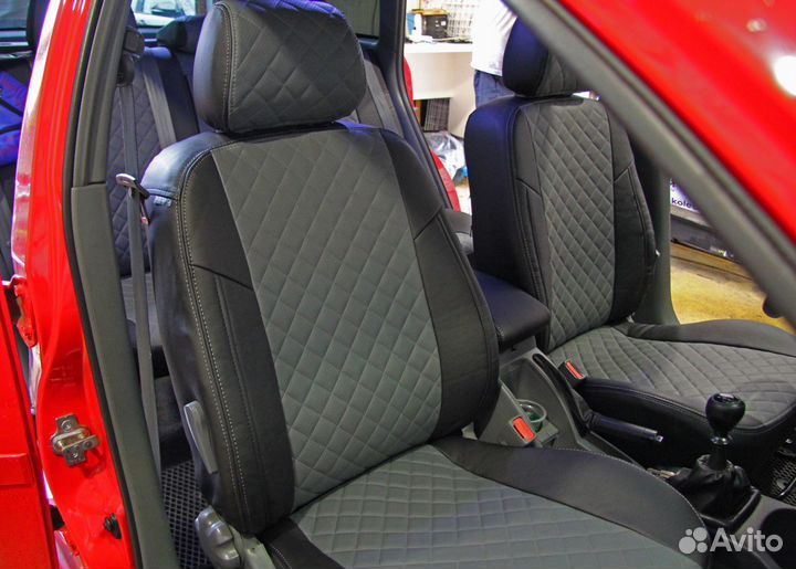 Чехлы Автопилот ромб чер+сер Chevrolet lacetti