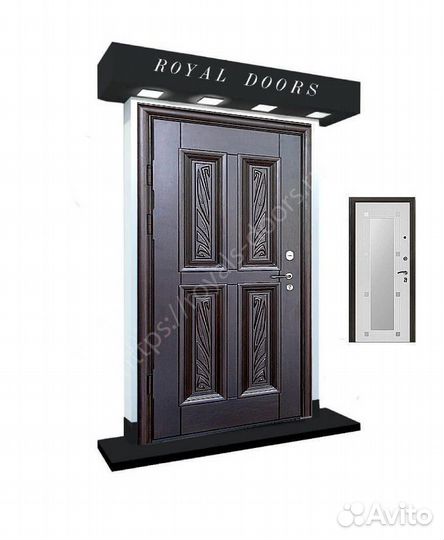 Железная дверь с зеркалом